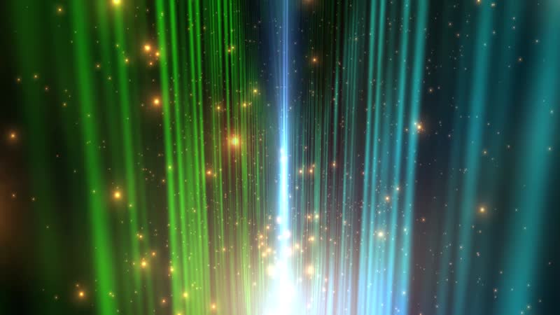 震撼大气绿色色调金色粒子斑点