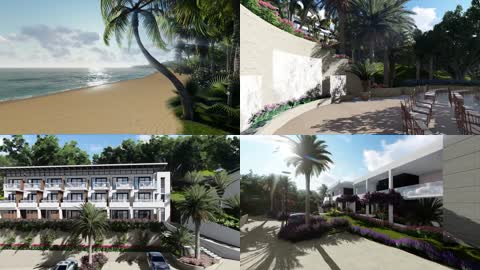 4K滨海豪华酒店3D动画