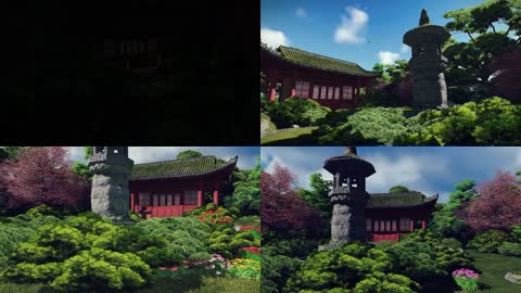 3D中国古建筑庭院