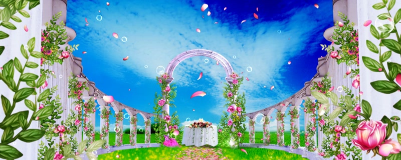 唯美浪漫场景婚礼背景