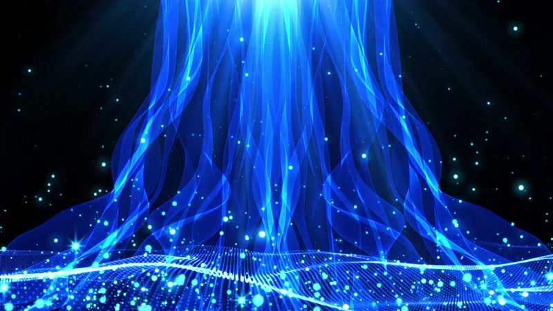 4K蓝色抽象光线循环