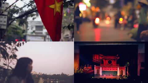 越南城市人文风光视频素材