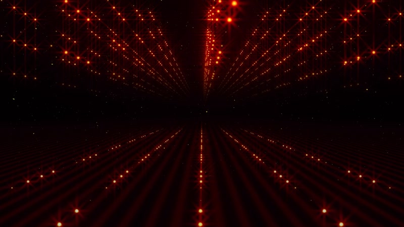 三维橙色线条空间