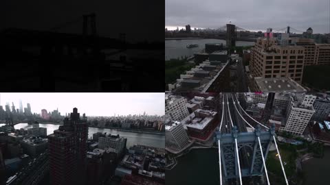 4K美国纽约布鲁克林航拍