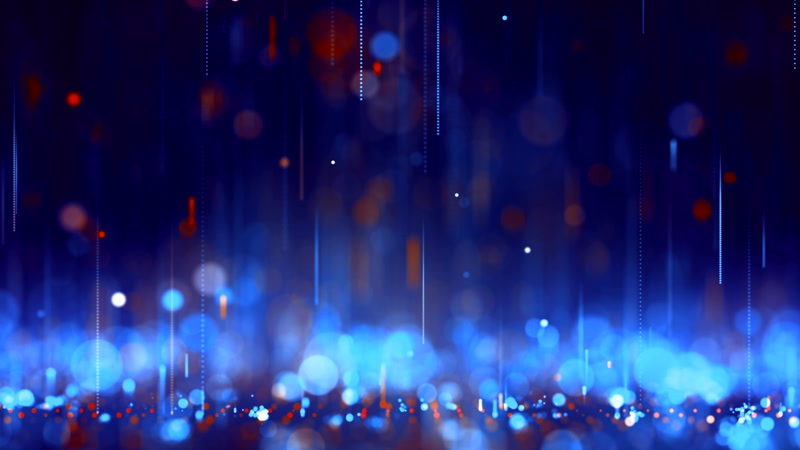 蓝色朦胧美感粒子背景4K