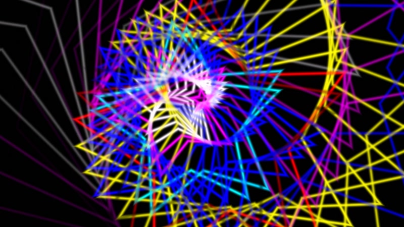 七彩螺旋光线光效