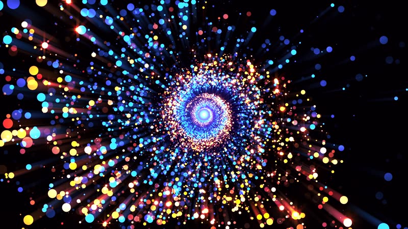 唯美梦幻粒子漩涡舞台背景