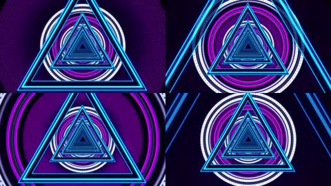 三角形灯光隧道