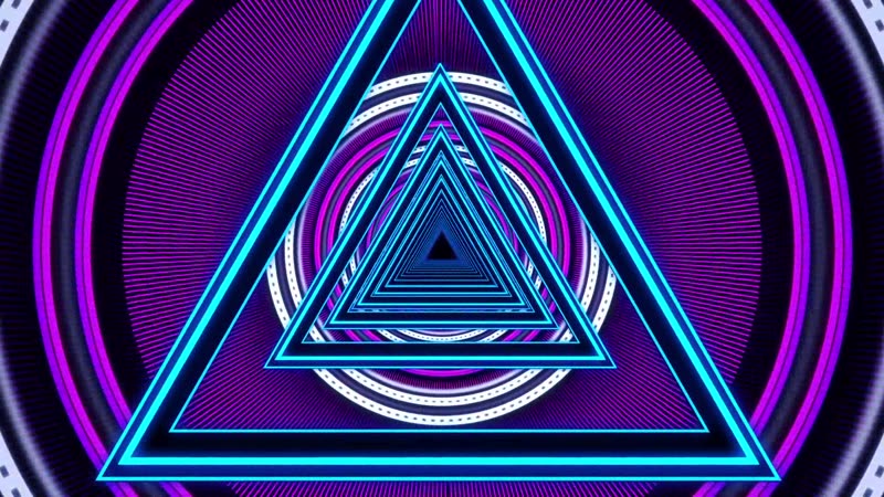 三角形灯光隧道