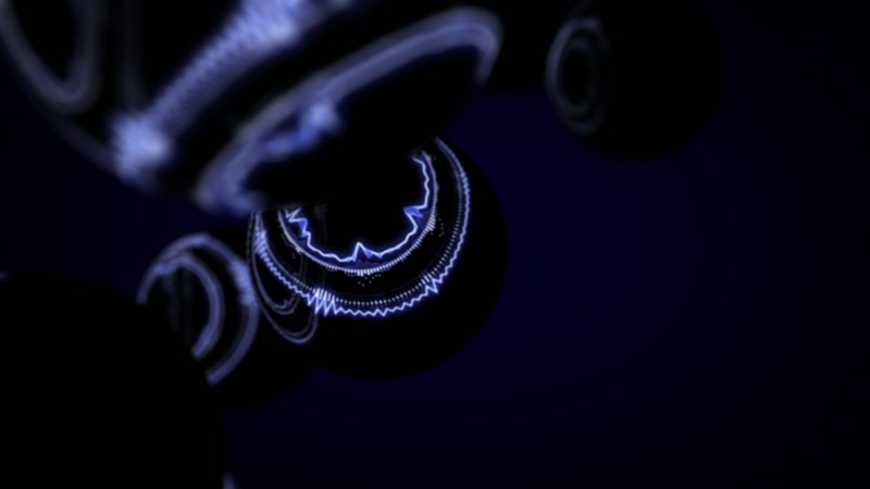 抽象数字立体闪光小球变色