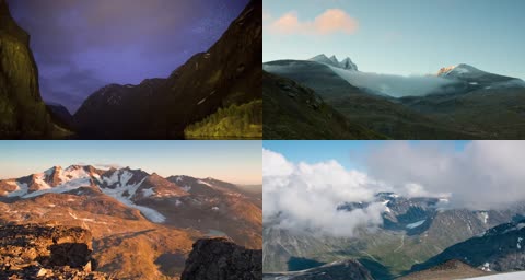 山川云雾缭绕延时摄影