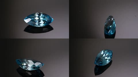 高贵蓝锆石特写