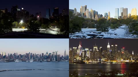 美国纽约昼夜延时拍摄4K