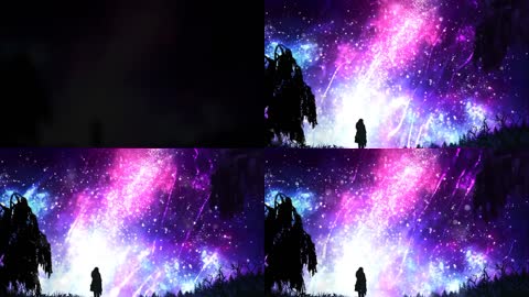 绚丽浪漫星空舞台大屏幕背景