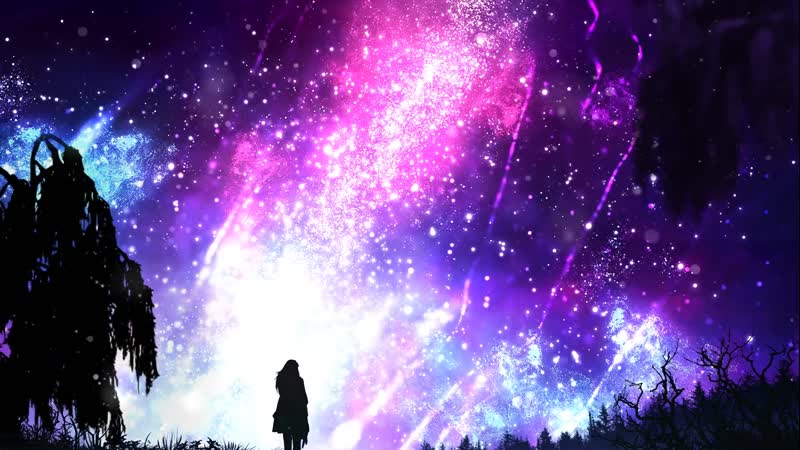 绚丽浪漫星空舞台大屏幕背景