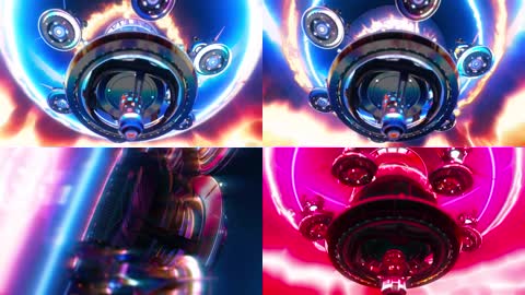 炫酷抽象旋转视觉光效大气虚拟场景VJ屏