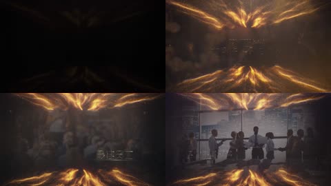 大气金色粒子光效颁奖年会片头