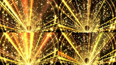 大气金色光线星光闪烁颁奖晚会舞台背景视频