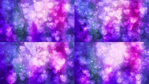 梦幻闪光心型粒子背景