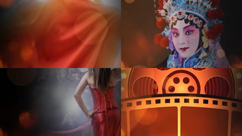 高贵金色粒子红幕颁奖典礼宣传片 