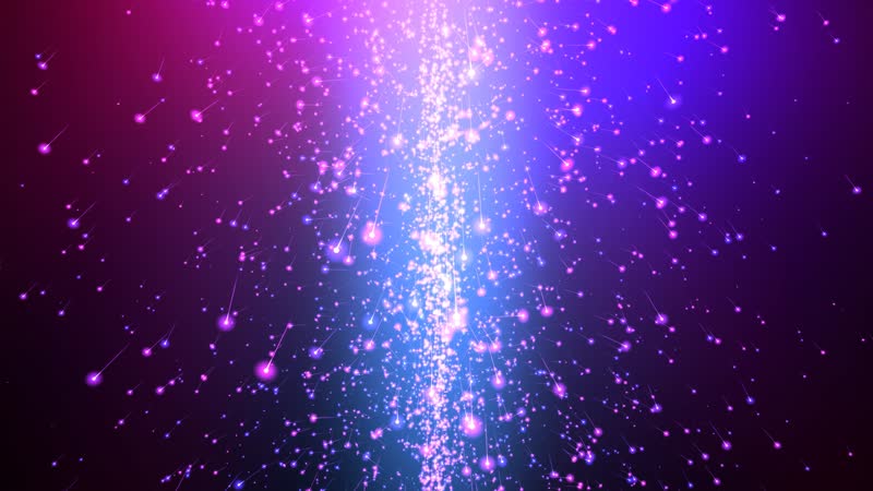 4K粒子绚丽流星时尚三维空间背景视频
