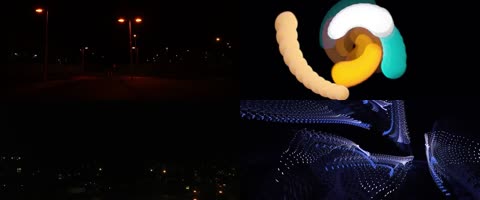 动感时尚城市街景粒子线条创意视频