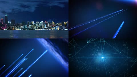 科技光效粒子启动仪式震撼开场AE模版