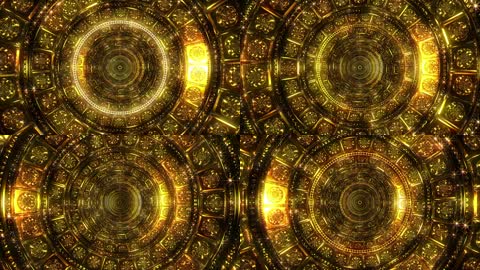 金色岁月时光年轮隧道穿梭