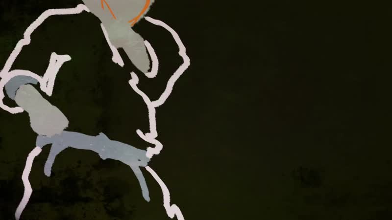 线条人物动感说唱舞台背景