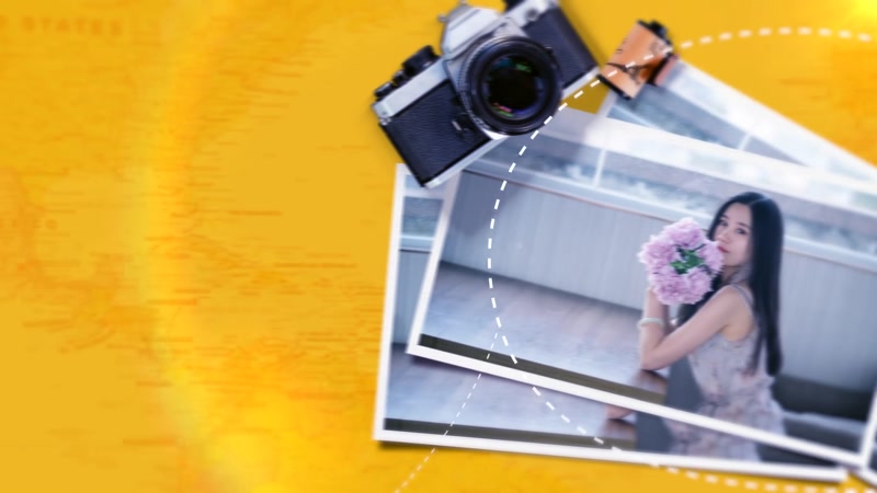 卡通环球旅行电子相册幻灯片AE模版