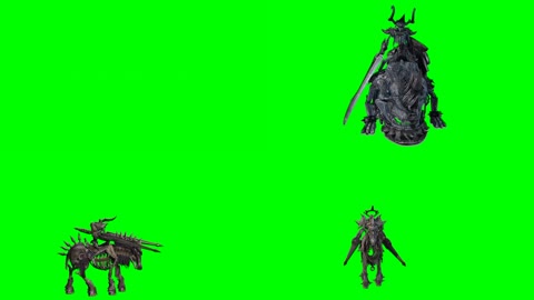 绿屏亡灵骑士抠像素材