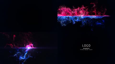 时尚绚丽粒子光线LOGO标志演绎 