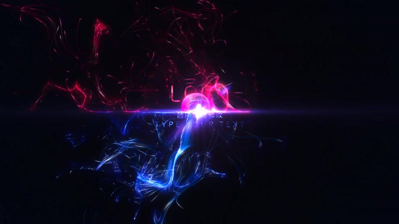 时尚绚丽粒子光线LOGO标志演绎 