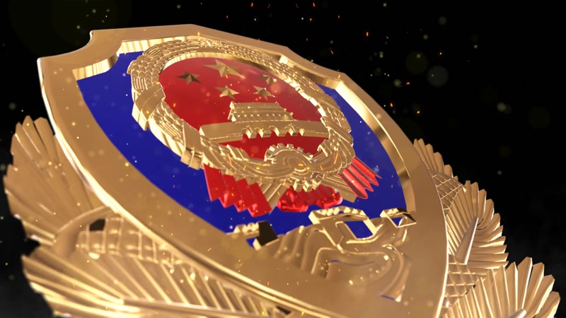 大气E3D警徽公安片头 