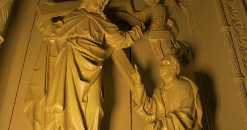 4K欧洲教堂壁画雕塑