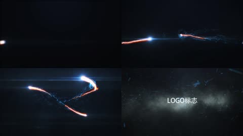 时尚光效粒子爆炸LOGO标志演绎 