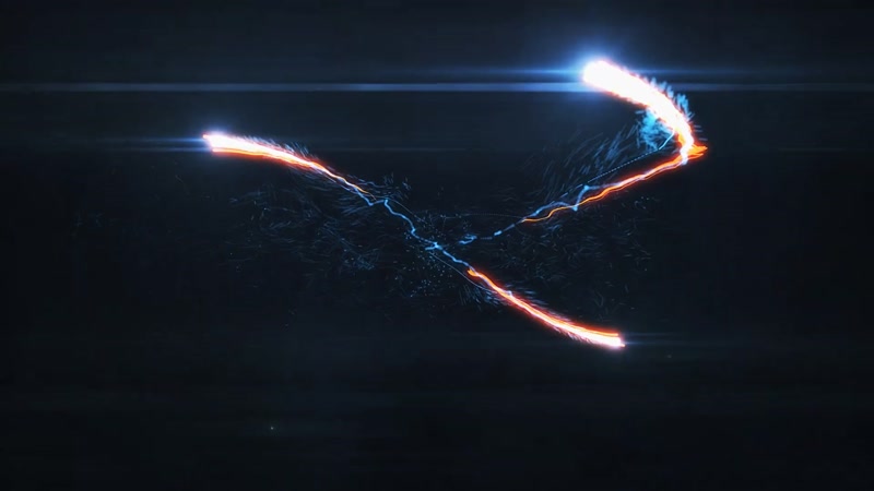 时尚光效粒子爆炸LOGO标志演绎 