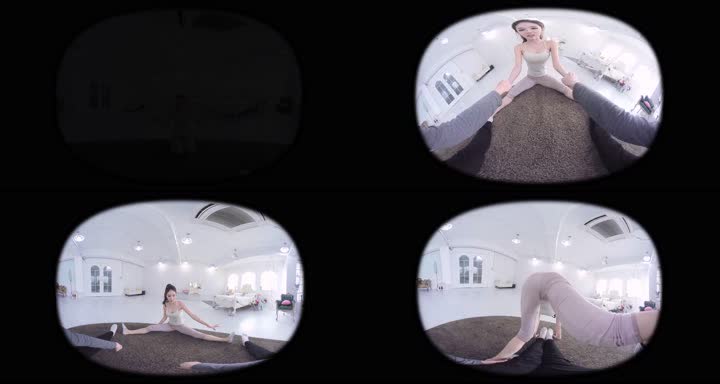 VR360美女私人家庭健身教练全景视频
