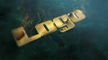 金色粒子LOGO标志房地产片头 