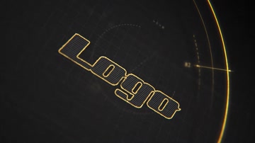 金色光线几何线条LOGO片头演绎