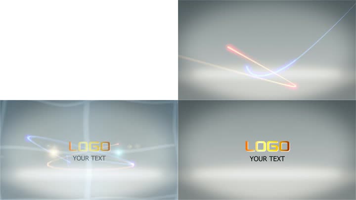 简洁明亮光线汇聚LOGO标志