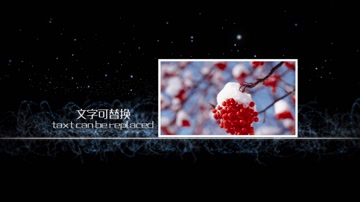 暗黑科技粒子线条文字标题图文展示