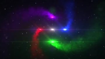 彩色粒子光圈LOGO标志演绎