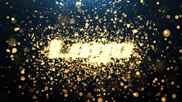 金色粒子汇聚LOGO标志片头演绎 