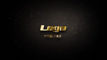 金色粒子风沙LOGO标志片头演绎 