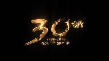 金色粒子风沙logo演绎 