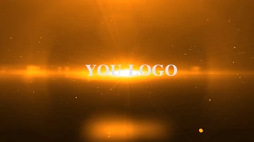 大气金色光效碰撞LOGO标志演绎