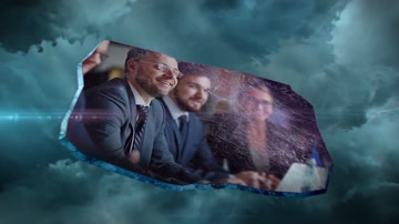 震撼大气云层碎片汇聚企业年会片头