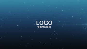 蓝色粒子光线LOGO标志