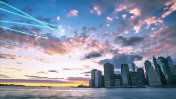 震撼地球城市光影科技企业片头开场AE模板